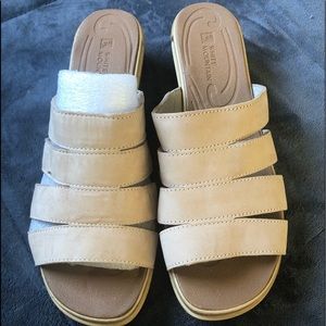 Tan colored sandals